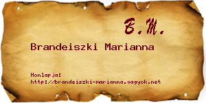 Brandeiszki Marianna névjegykártya